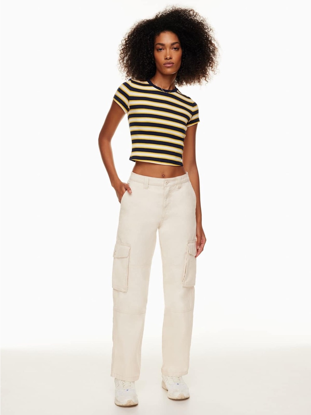 Aritzia TNA troop cargo pants whisper white size O